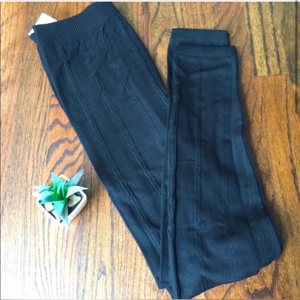 Knitted Fleece leggings NWOT